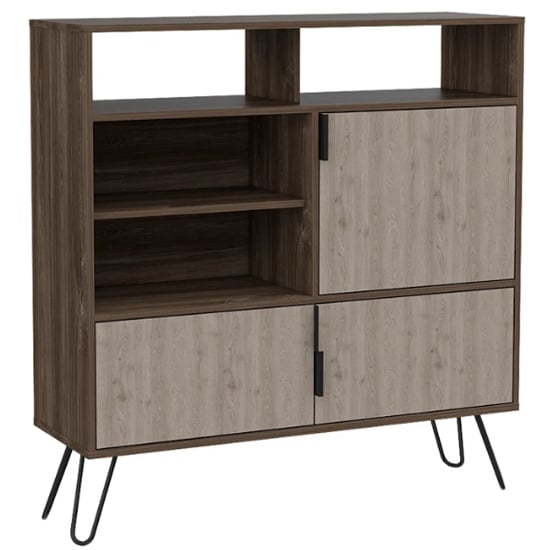 Read more about Newcastle wooden high sideboard in smoked bleached oak