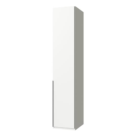 Read more about New york tall wooden wardrobe in white 1 door