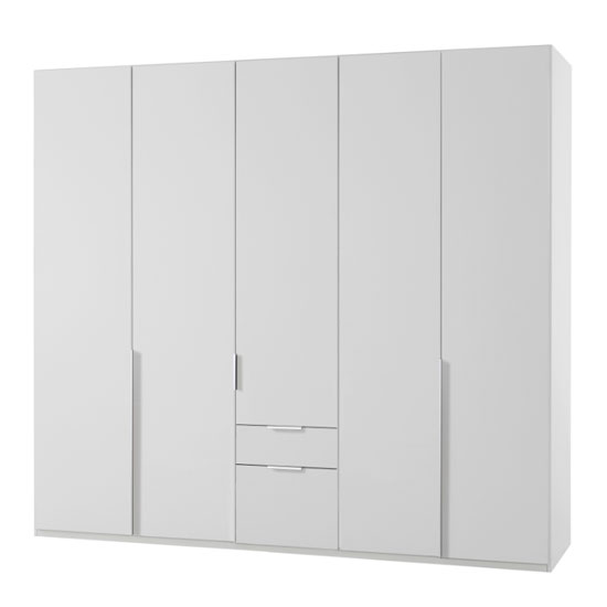 Read more about New york wooden 5 doors wardrobe in white