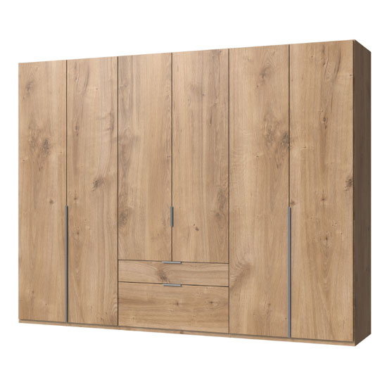 Read more about New york wooden 6 doors wardrobe in planked oak
