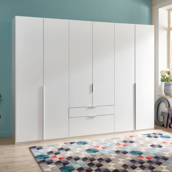 Read more about New york wooden 6 doors wardrobe in white