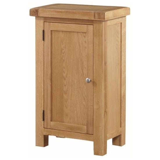 Newbridge Slim Storage Unit In Solid Wood Light Oak With 1 Door ...