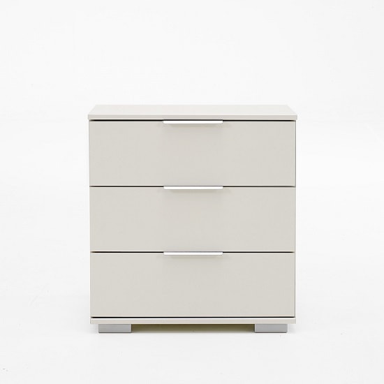 Read more about Newport bedside cabinet in alpine white with 3 drawers