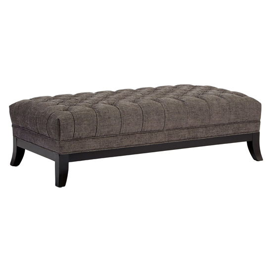 Read more about Newton upholstered fabric footstool in grey