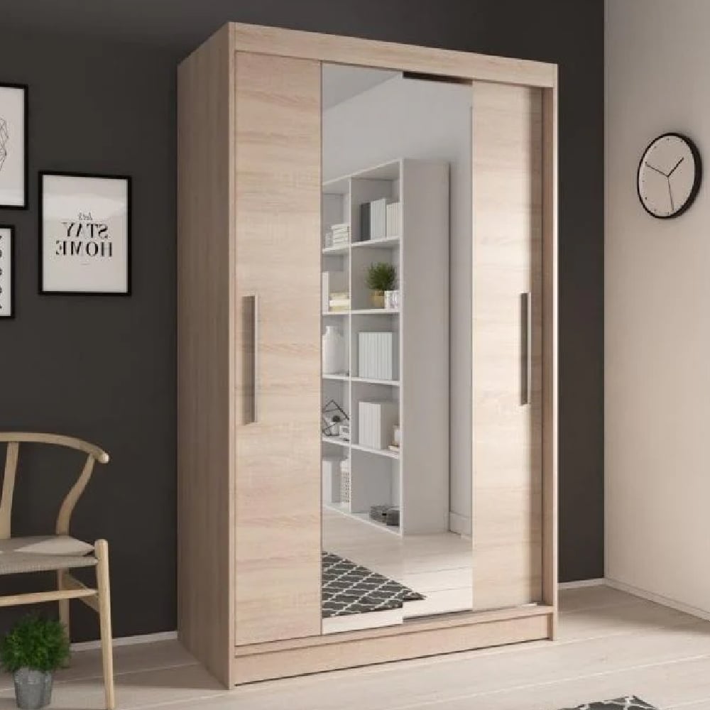 Read more about Nichols wooden wardrobe with 2 sliding doors in sonoma oak