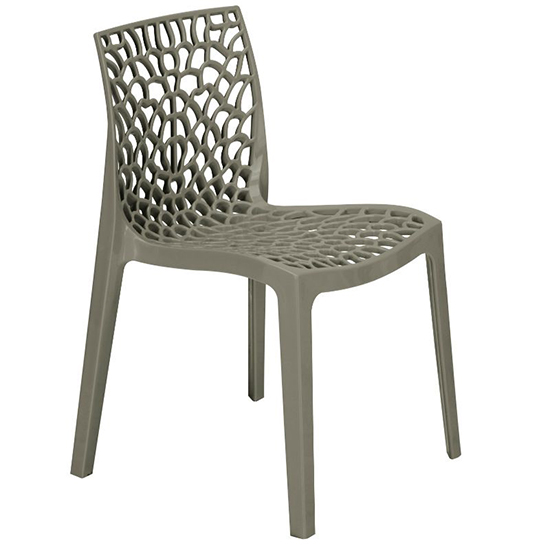 Product photograph of Nicole Polypropylene Side Chair In Grey from Furniture in Fashion