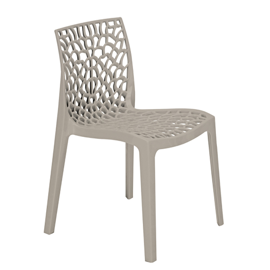 Product photograph of Nicole Polypropylene Side Chair In Jute from Furniture in Fashion