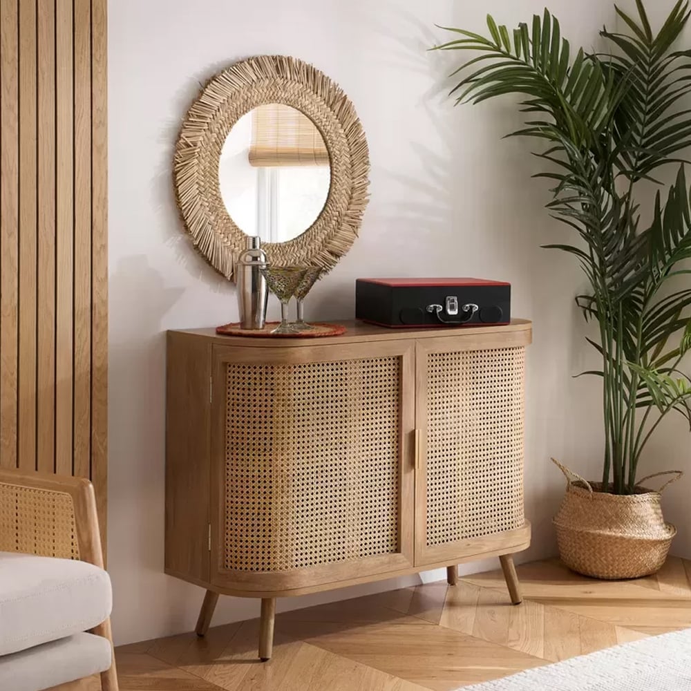 nixa wooden sideboard with 2 doors in oak