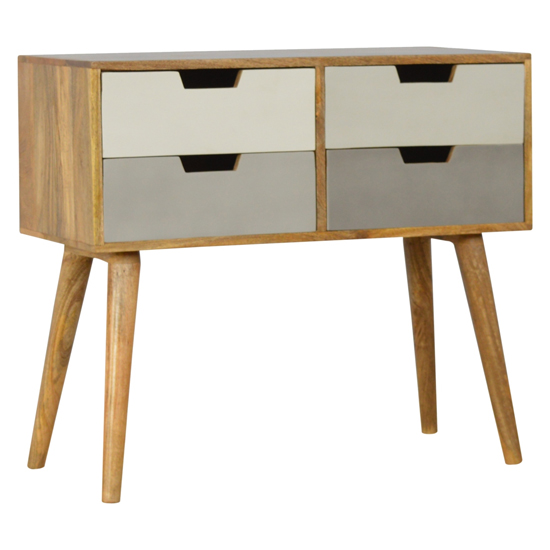 Read more about Nobly wooden gradient console table in grey and white