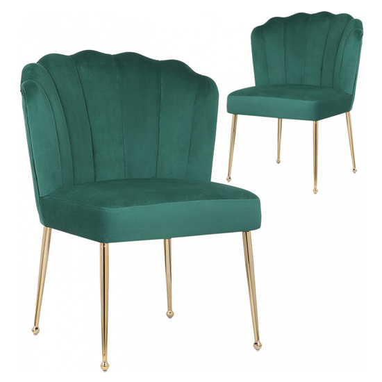 Nora Green Velvet Dining Chairs In Pair | FiF