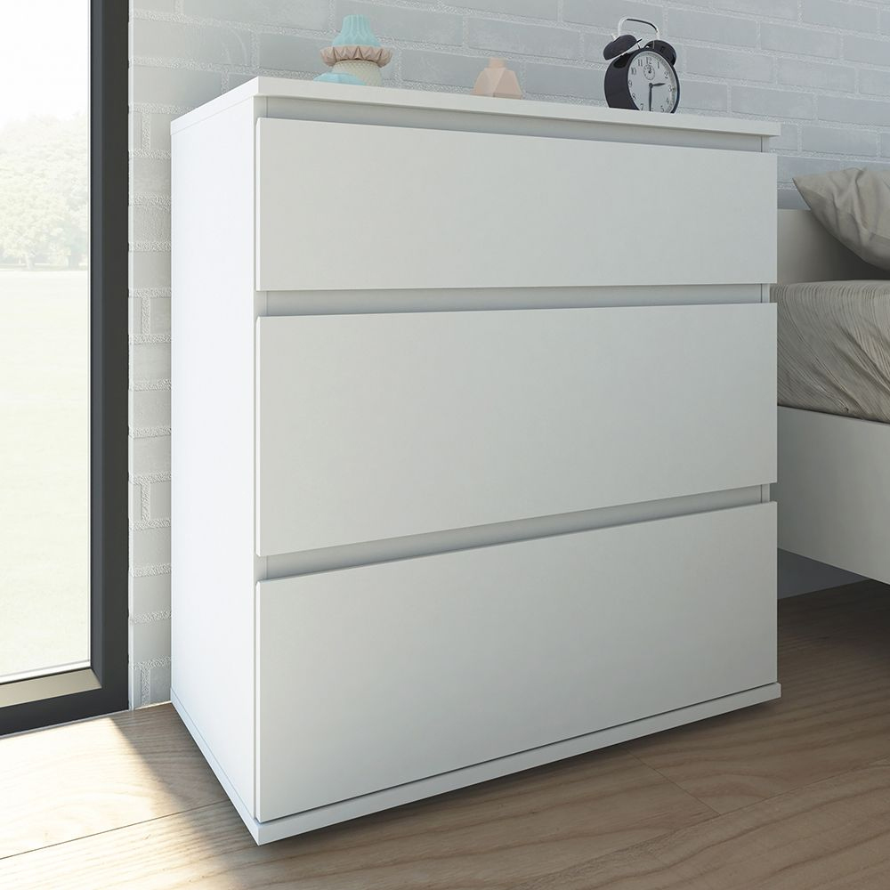 Read more about Norfolk wooden chest of 3 drawers in white