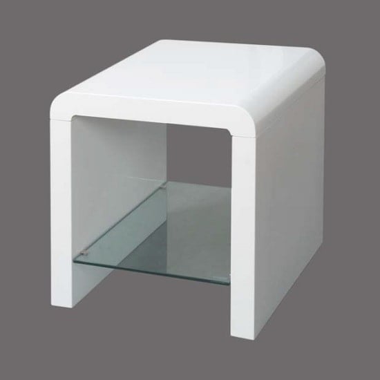 Read more about Norset modern end table square in white gloss