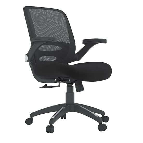 Photo of Northop mesh fabric adjustable home and office chair in black