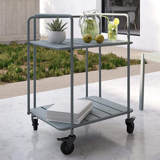 Read more about Necton penelope metal serving cart in charcoal grey