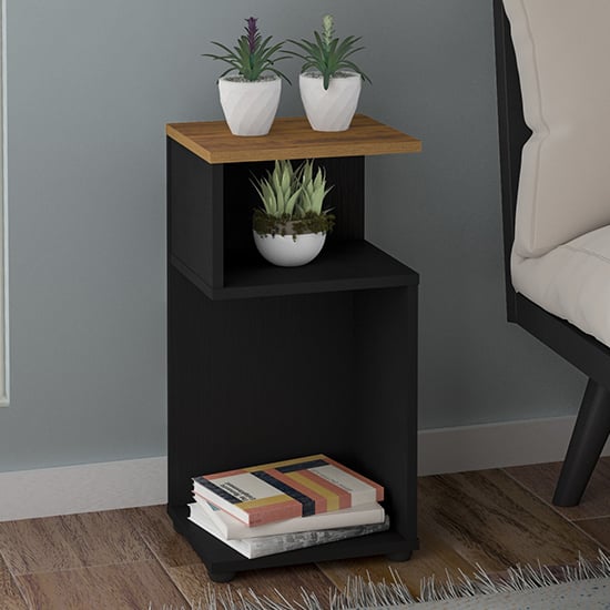 Read more about Nuneaton wooden plant stand in black and pine effect