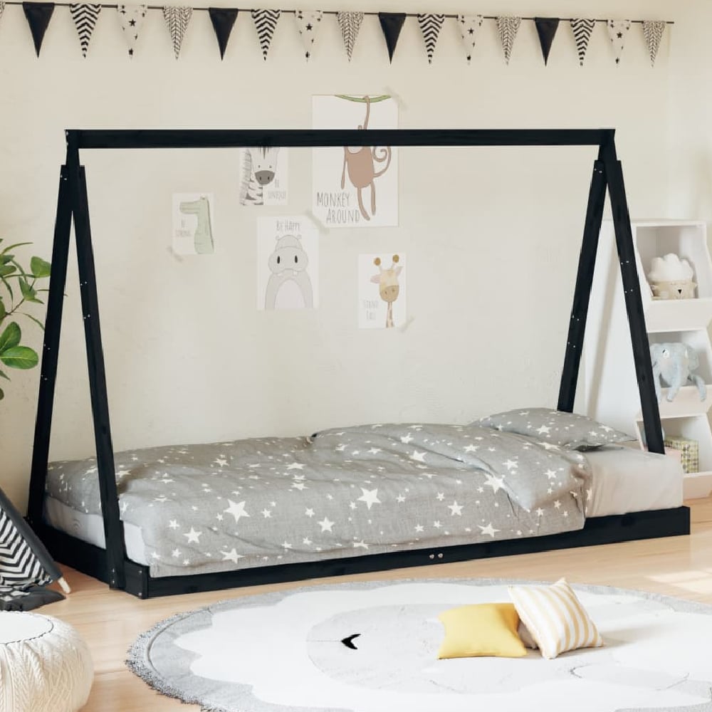 Read more about Nuoro 90x190cm wooden children daybed in black