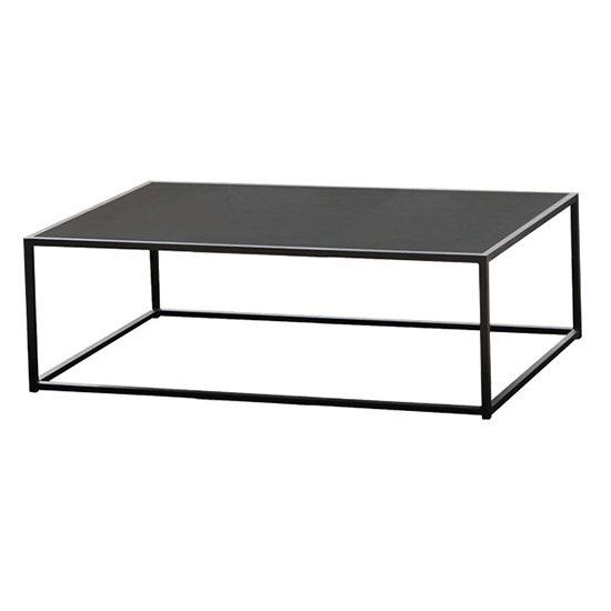 Product photograph of Oakhill Glass Top Coffee Table In Matt Slate And Charcoal from Furniture in Fashion