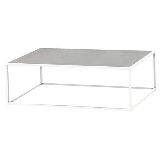 Read more about Oakhill glass top coffee table in matt stone and white