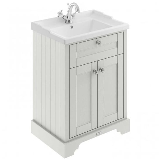 Product photograph of Ocala 62cm Floor Vanity Unit With 1th Basin In Timeless Sand from Furniture in Fashion