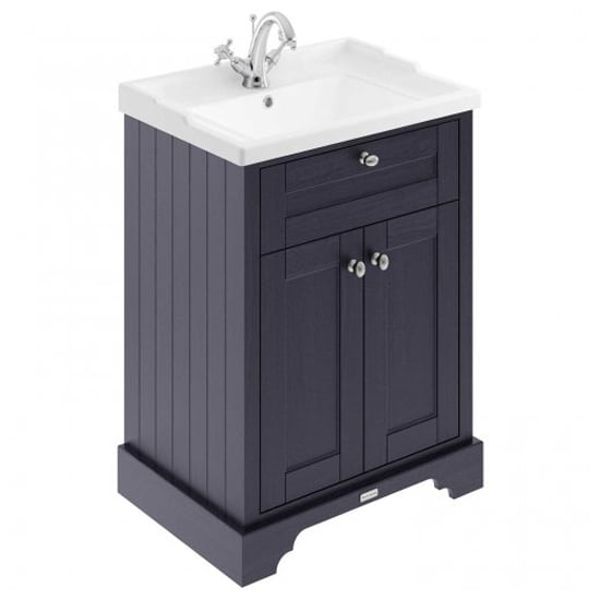 Read more about Ocala 62cm floor vanity unit with 1th basin in twilight blue