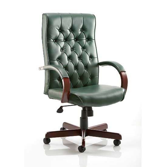 Product photograph of Chesterfield Green Colour Office Chair from Furniture in Fashion