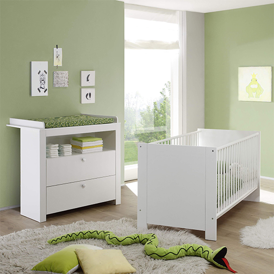 Photo of Oley baby room wooden furniture set 1 in white