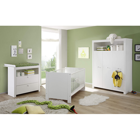 Photo of Oley baby room wooden furniture set in white