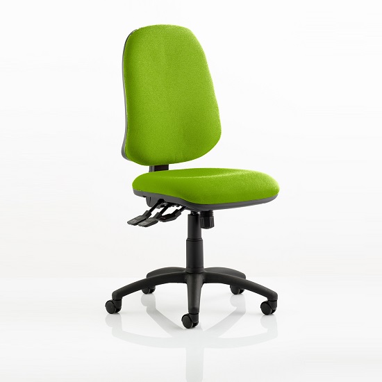 Product photograph of Olson Home Office Chair In Green With Castors from Furniture in Fashion