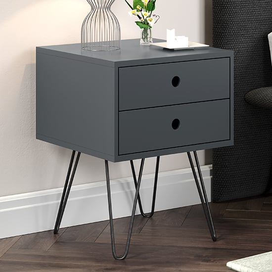 Read more about Outwell telford bedside cabinet in blue with metal legs