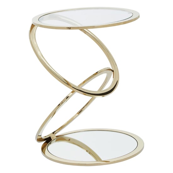 Read more about Orizone clear glass top end table with gold steel frame