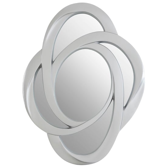 Product photograph of Ornakape Elliptical Design Wall Mirror In Silver from Furniture in Fashion