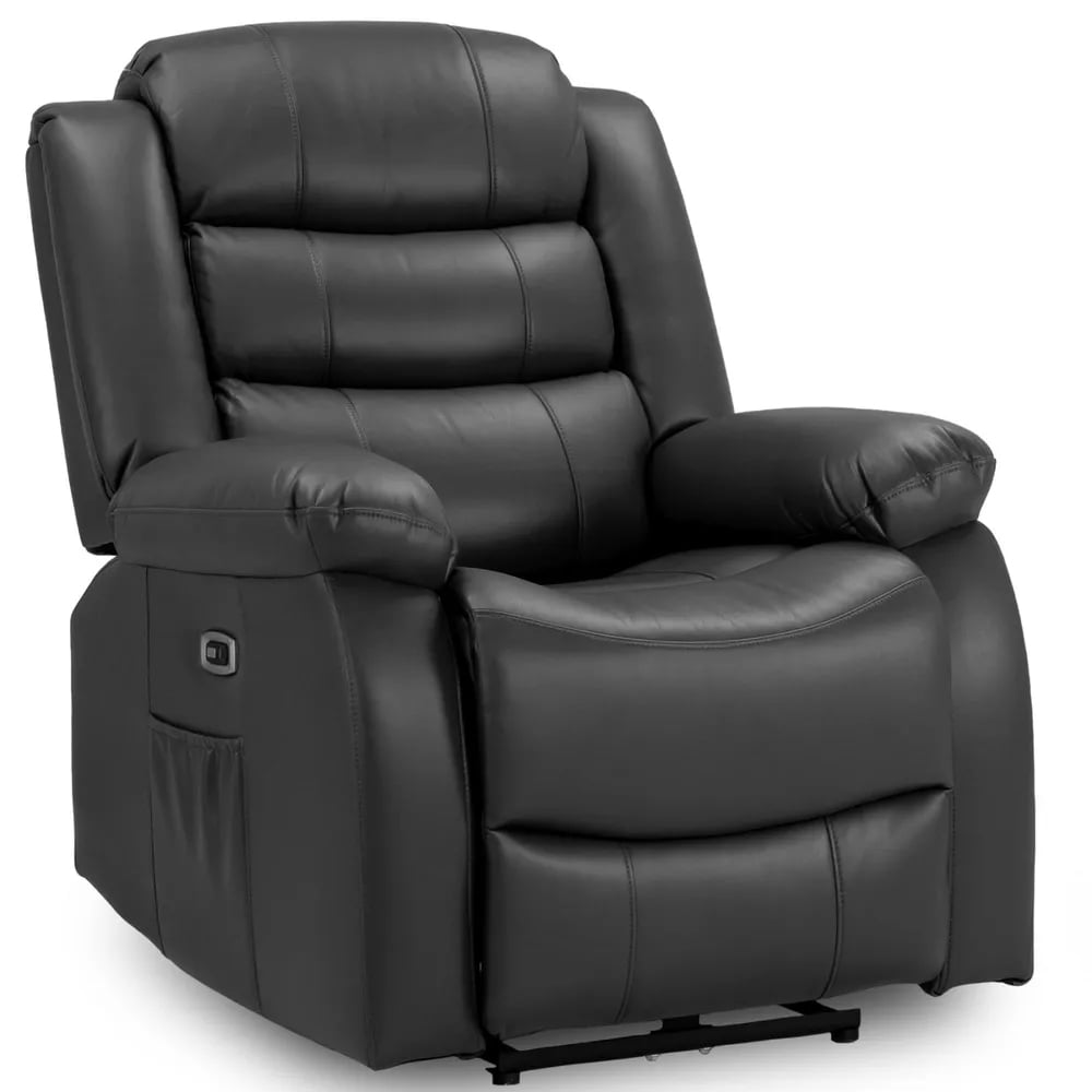 Read more about Ottawa faux leather electric recliner 1 seater sofa in black