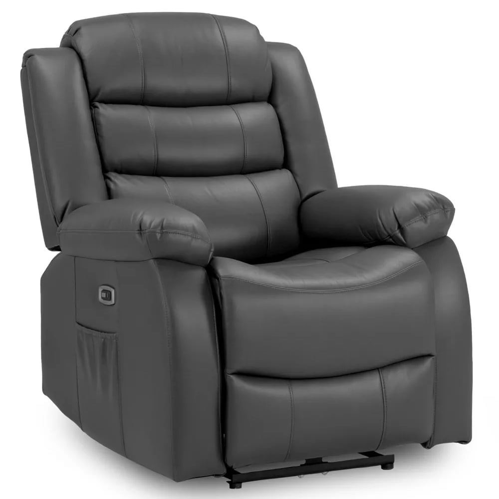 Read more about Ottawa faux leather electric recliner 1 seater sofa in grey