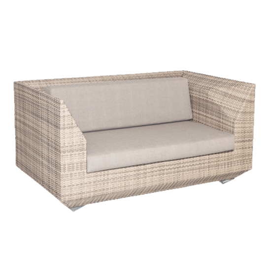 Product photograph of Ottery Outdoor Maldives 2 Seater Sofa With Cushion In Pearl from Furniture in Fashion