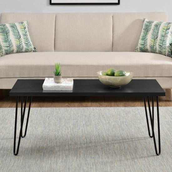 Product photograph of Ower Wooden Retro Coffee Table In Black Oak from Furniture in Fashion
