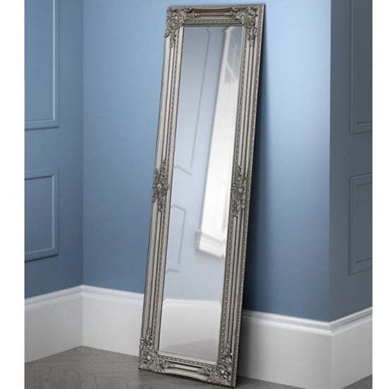 Read more about Padilla dressing mirror in pewter wooden frame