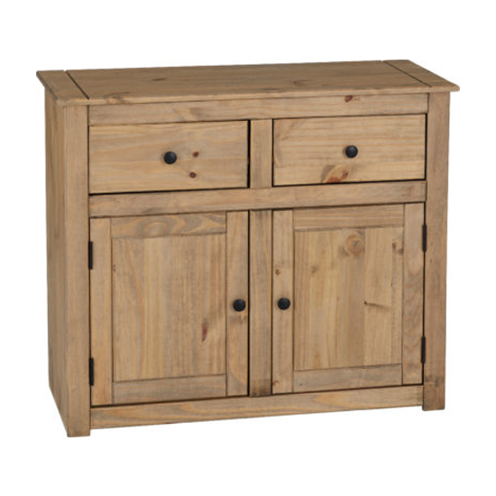 Product photograph of Prinsburg Wooden 2 Doors 2 Drawers Sideboard In Natural Wax from Furniture in Fashion