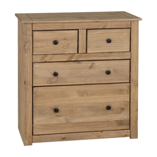 Read more about Prinsburg wooden chest of 4 drawers in natural wax