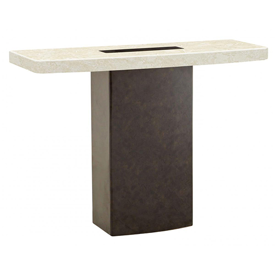 Product photograph of Panos Marble Console Table In Natural Stone from Furniture in Fashion