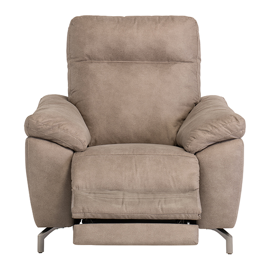 Product photograph of Pansy Fabric Electric Recliner Armchair With Usb In Natural from Furniture in Fashion