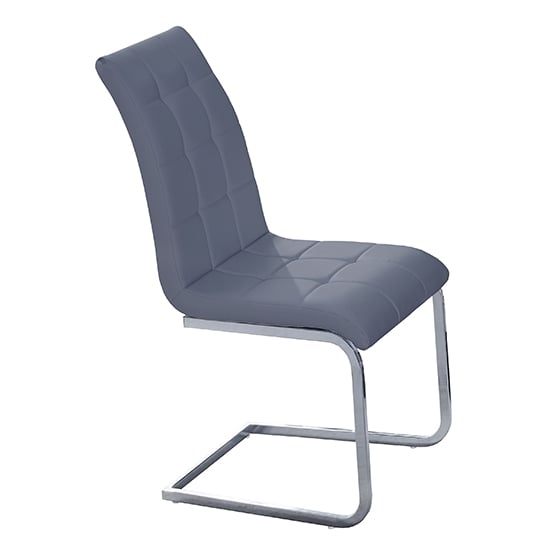 Read more about Paris faux leather dining chair in grey