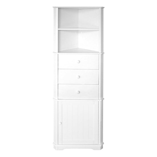 Read more about Partland corner wooden storage unit in white