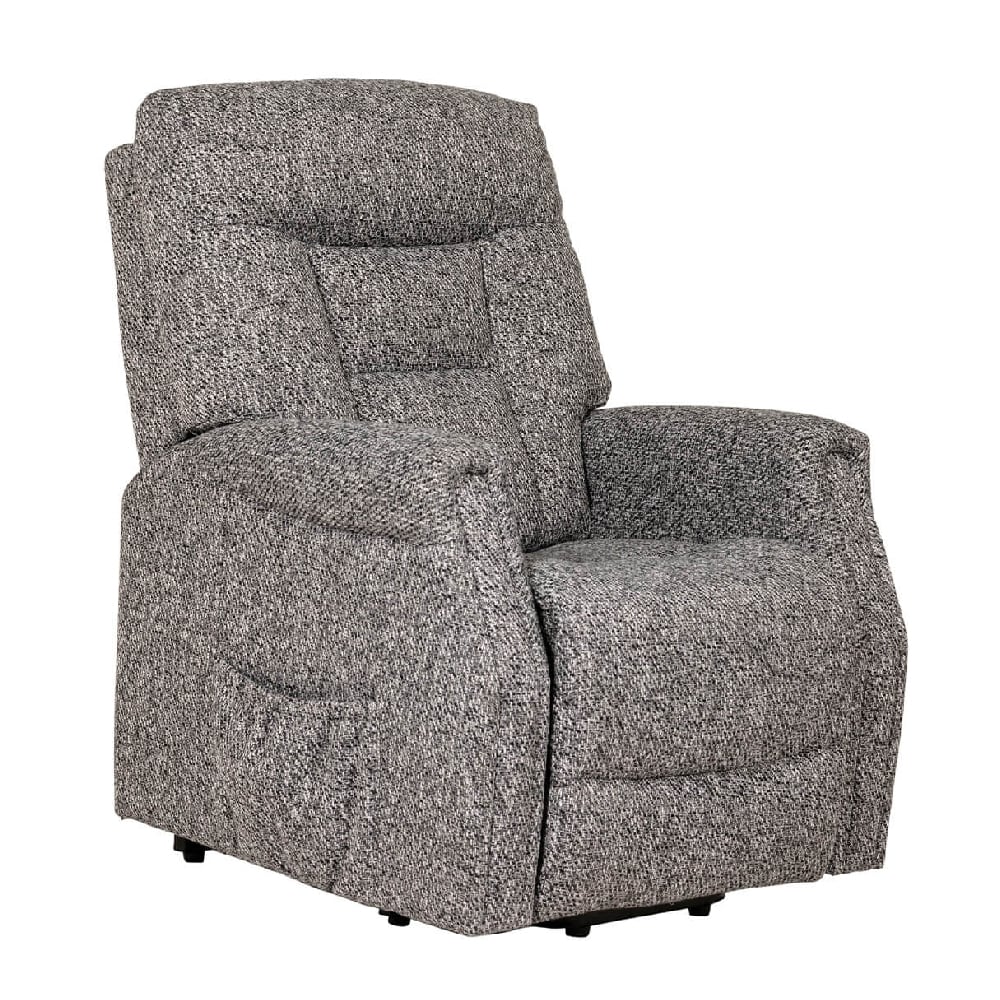 passaic fabric electric recliner chair in dark grey