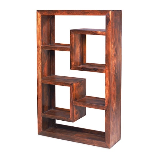 Read more about Payton wooden tall display unit rectangular in sheesham hardwood