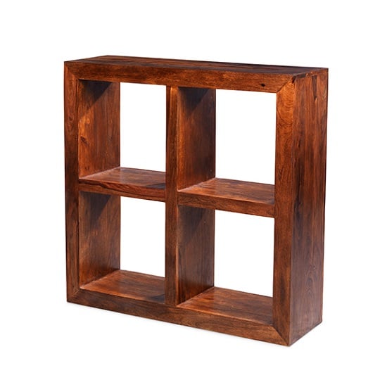 Product photograph of Payton Wooden Display Stand Square In Sheesham Hardwood from Furniture in Fashion