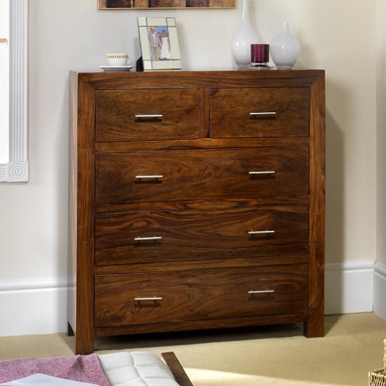 Read more about Payton chest of drawers in sheesham hardwood with 5 drawers