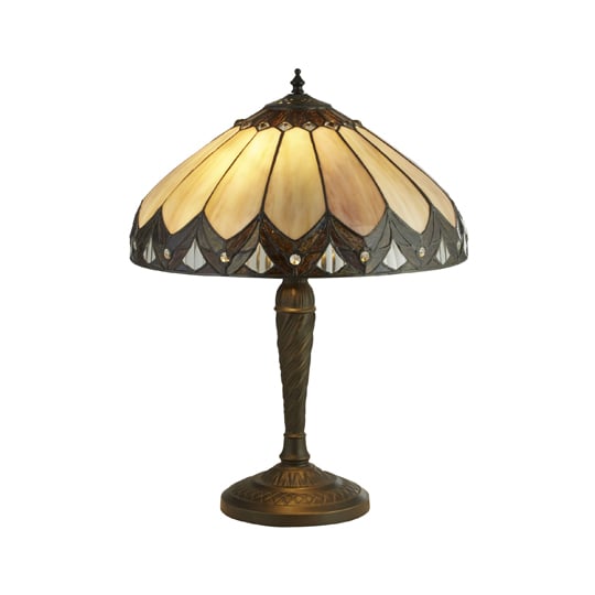 Product photograph of Pearl Tiffany Table Lamp In Multicolour from Furniture in Fashion