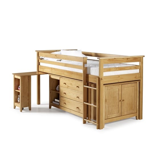 Pegasus Midi Sleeper Bed In Antique Pine With Storage And Desk ...