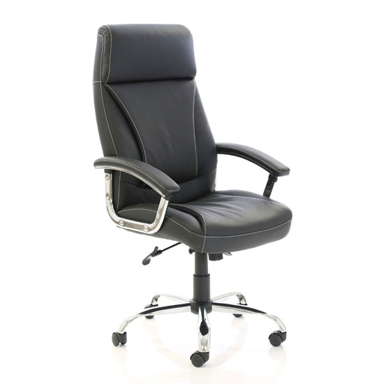 Product photograph of Penza Leather Executive Office Chair In Black from Furniture in Fashion