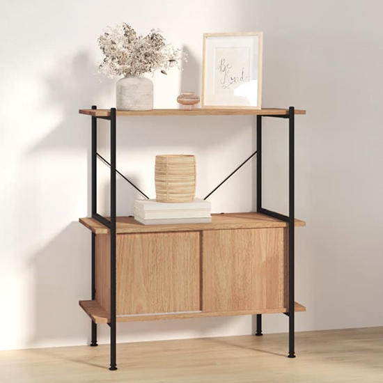 Product photograph of Perry Wooden 3-tier Shelving Unit In Light Brown from Furniture in Fashion